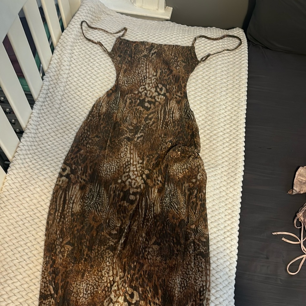 Leopard Backless Dress